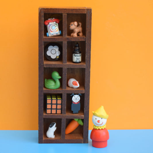 Vintage 1960s Mini Wooden Display Shelf