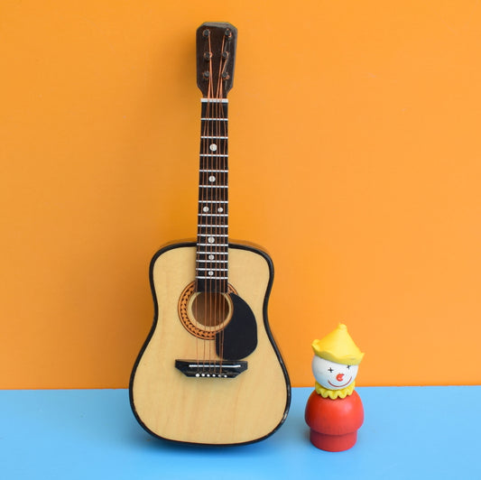 Vintage Miniature Working Wooden Acoustic Guitar