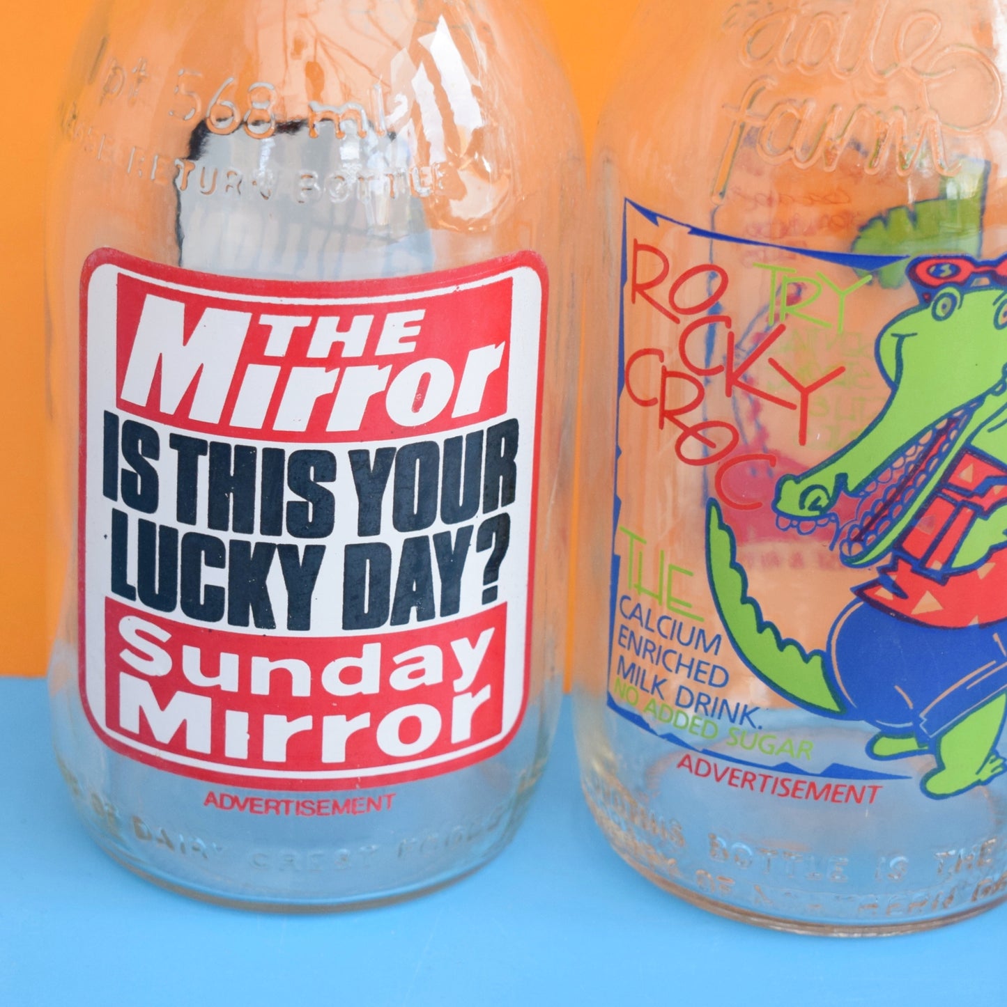Vintage 1980s Glass Milk Bottles - Sustainable Uses by Pineapple Retro