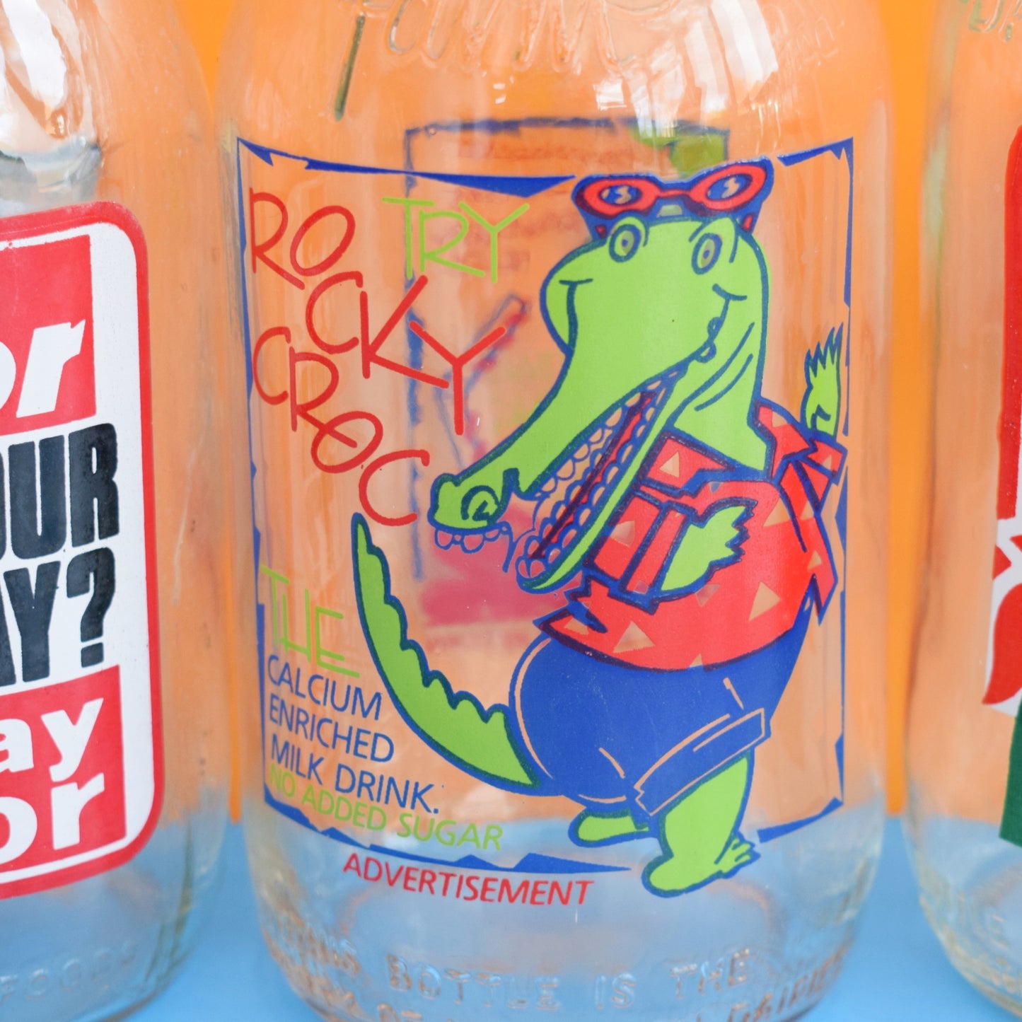 Vintage 1980s Glass Milk Bottles - Sustainable Uses by Pineapple Retro