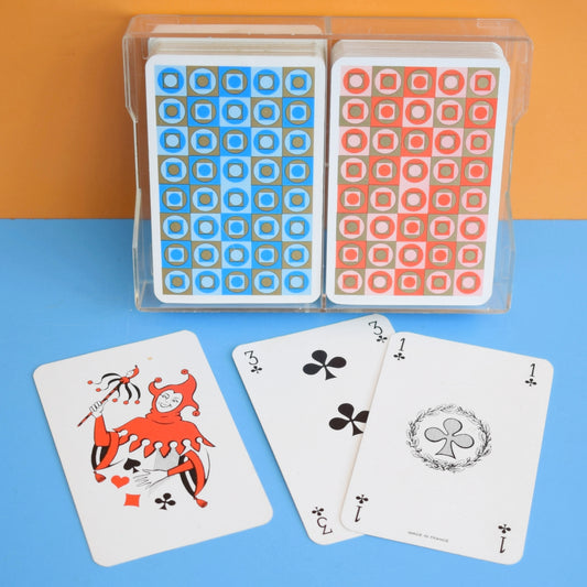 Vintage 1960s Playing Cards - Geometric