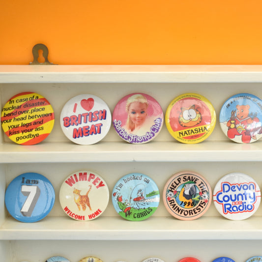 Vintage 1990s Badges - Choose From a Selection