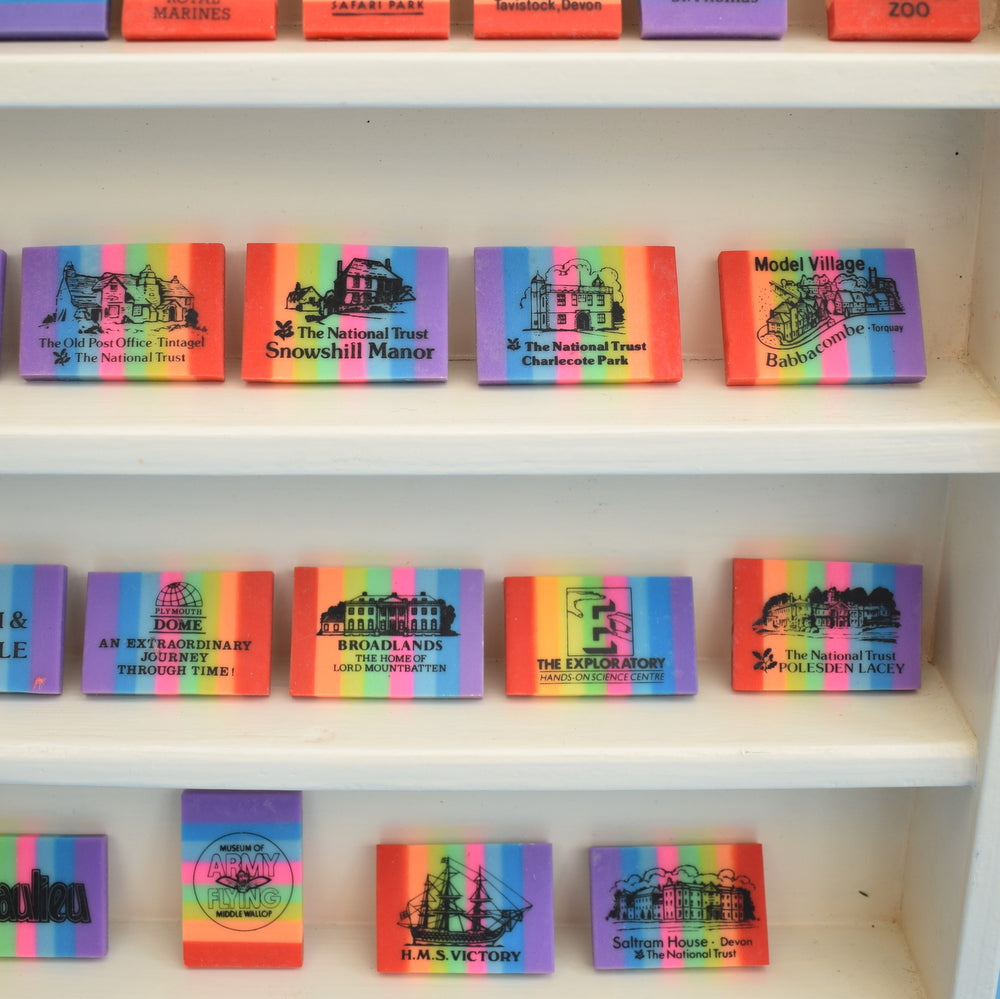 Vintage 1990s Rainbow Rubber Collection - Tourist Attractions