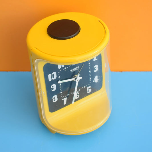 Vintage 1970s Blessing Alarm Clock - Yellow by Vintage
