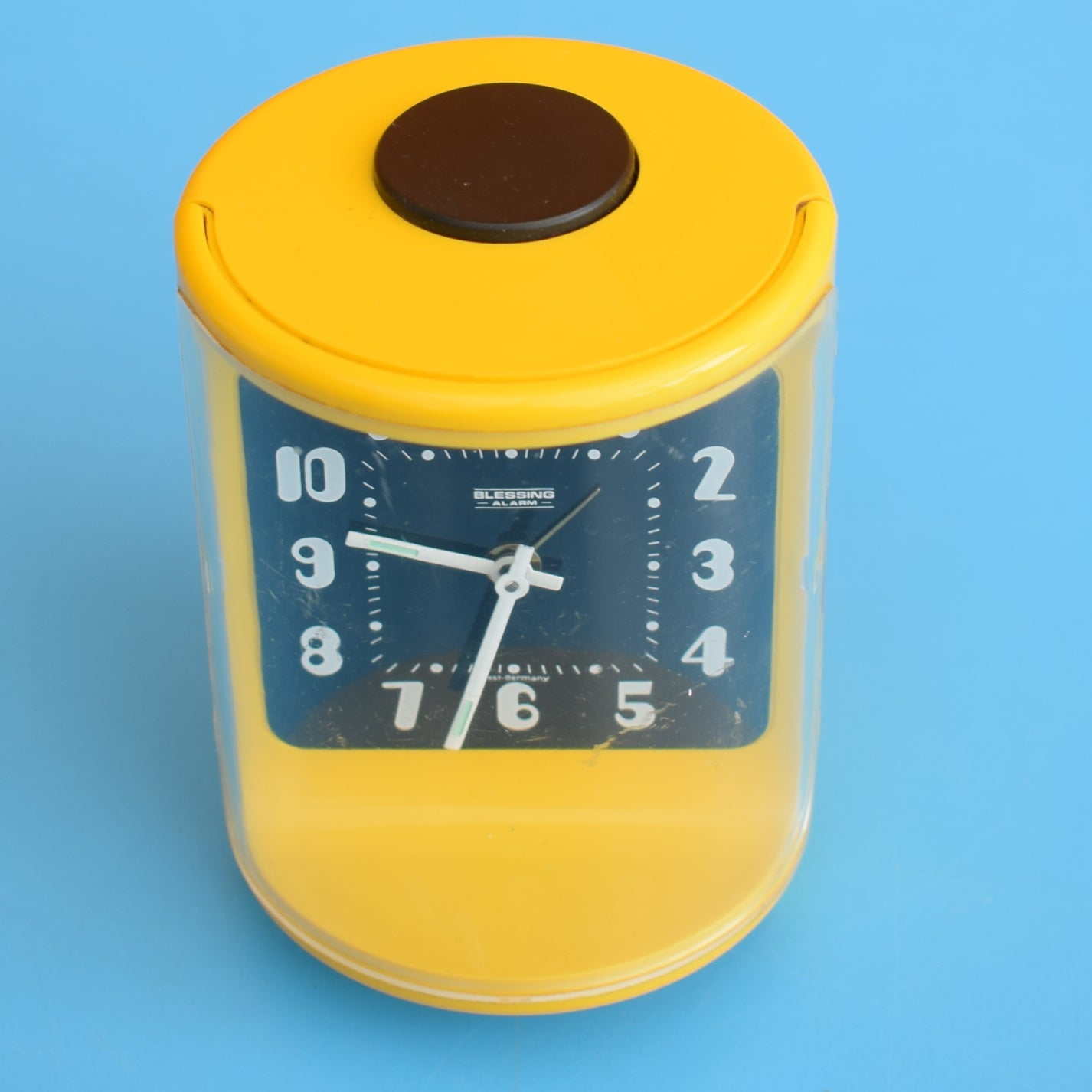 Vintage 1970s Blessing Alarm Clock - Yellow