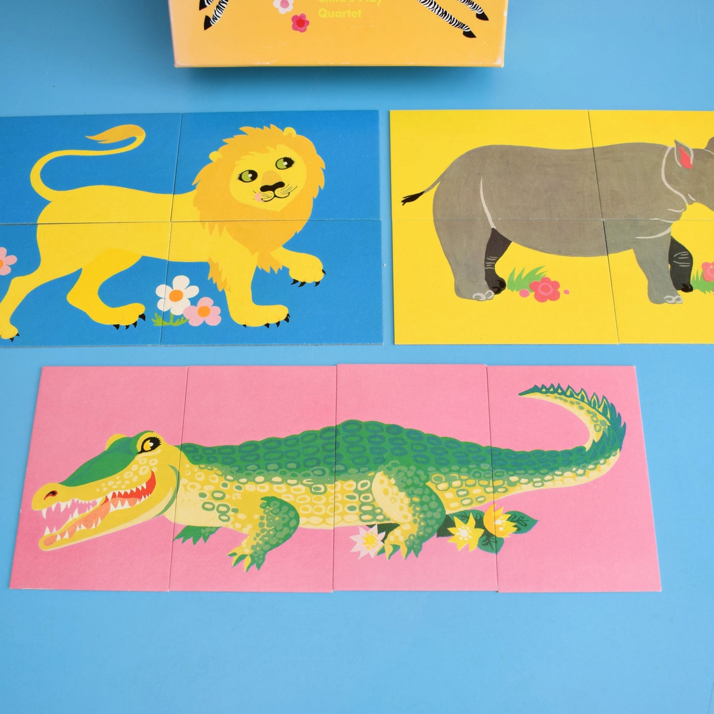 Vintage 1970s Zoo Card Game - Gorgeous Illustrations .