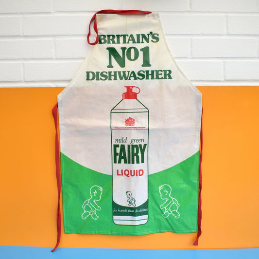 Vintage 1980s Fairy Washing Up Liquid Full Apron - PVC