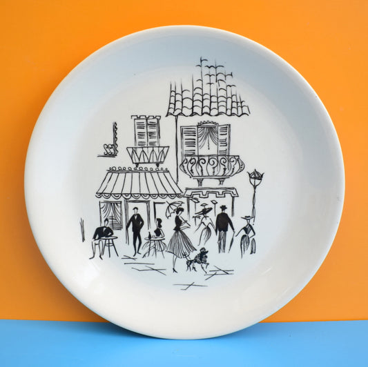 Vintage 1950s Kitsch Alfred Meakin Dinner Plate - Parisienne