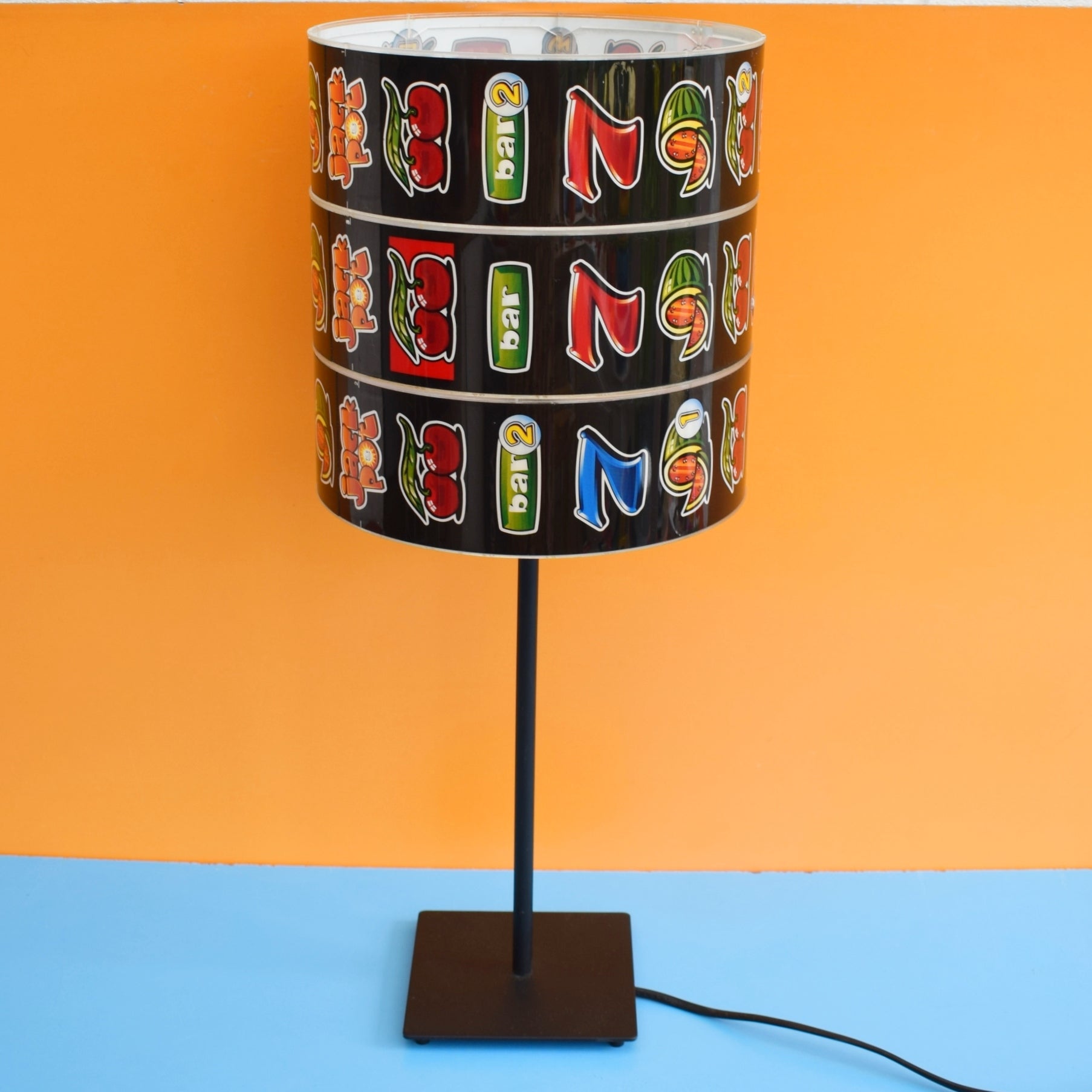 Vintage 1990s Table Lamp - Fruit Machine Shade by Vintage
