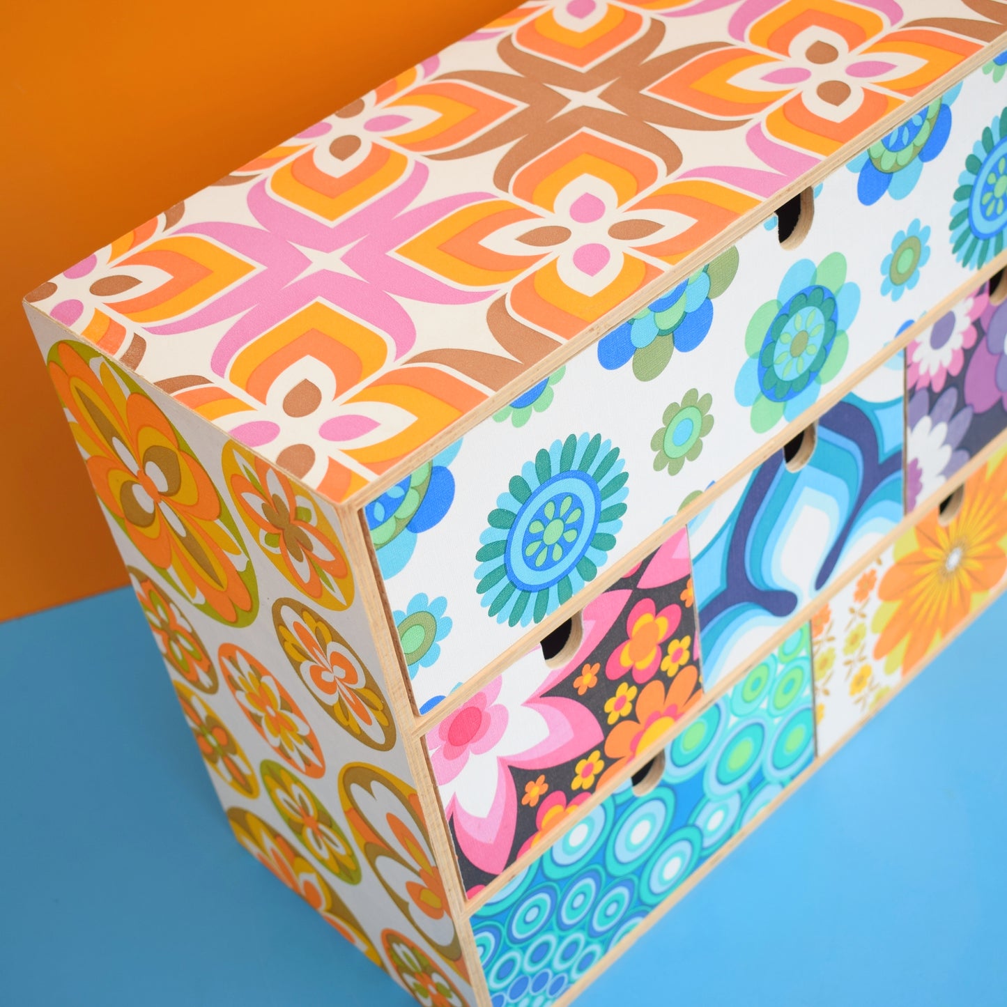 Wooden Unit - Vintage Wallpapers - Patchwork .