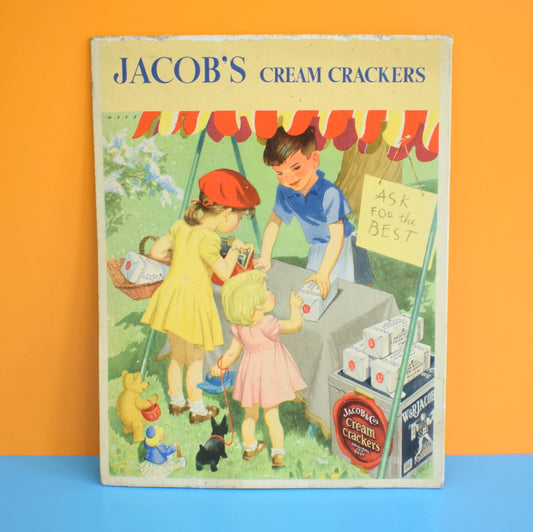 Vintage 1950s Cardboard Jacobs Crackers Advert