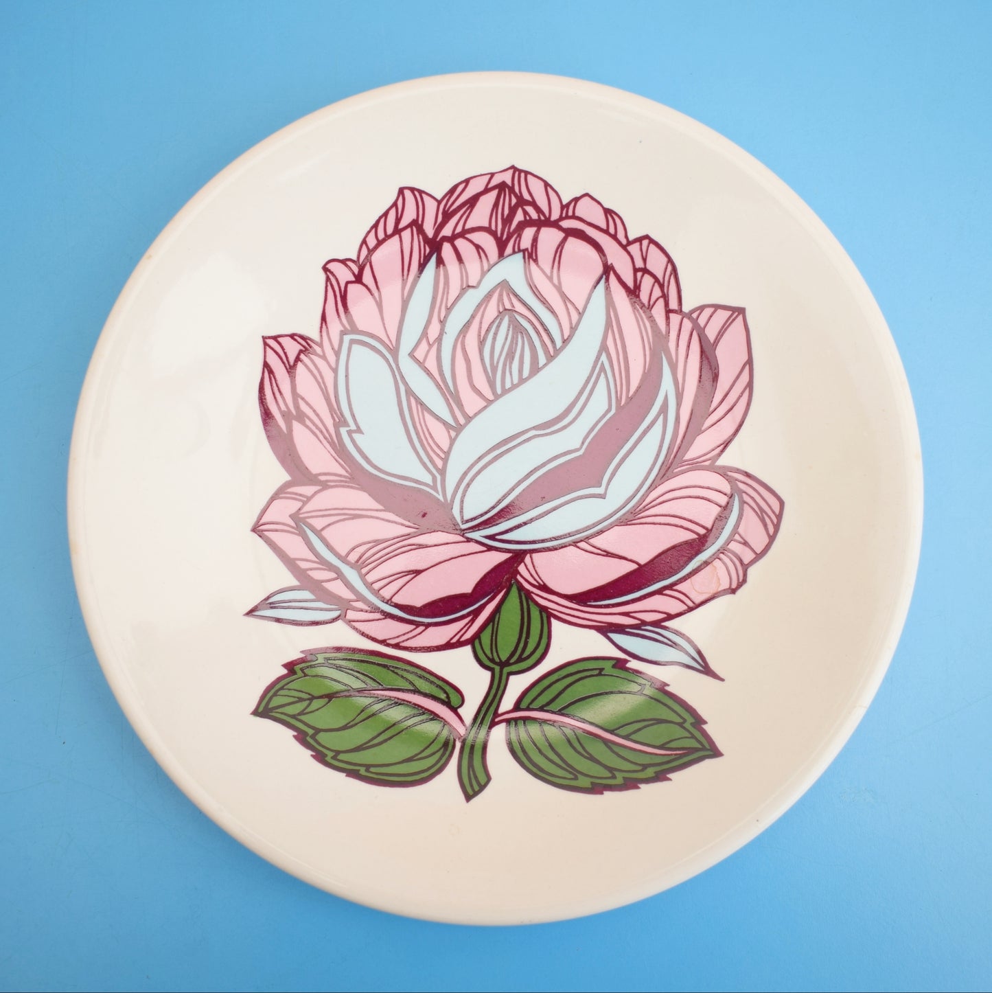 Vintage 1970s Flower Power Plates - Washington Pottery