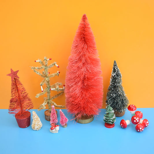 Vintage Brush Christmas Trees / Toadstool Forest