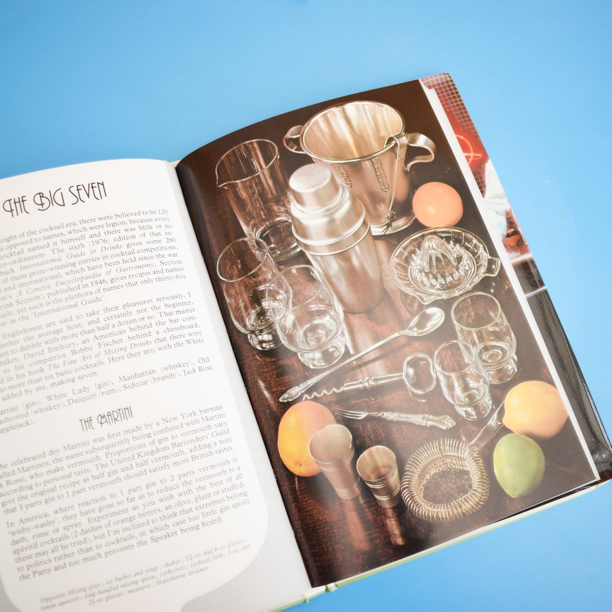 Vintage 1980s Cocktail Book & Sign by Pineapple Retro