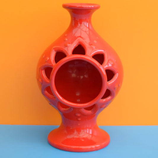 Vintage 1960s Candle/ Oil Burner - Red by Pineapple Retro