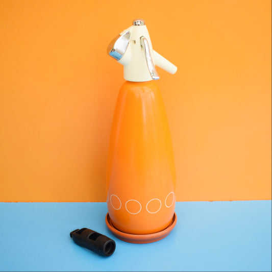 Vintage 1960s Soda Syphon & Key - Orange by Vintage
