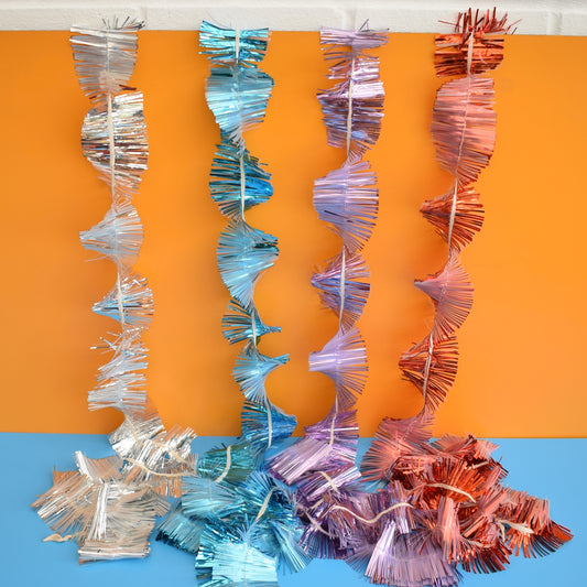 Vintage 1970s Christmas Garland Fringe / Spiral Decorations by Pineapple Retro