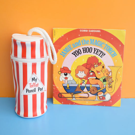 Vintage 1970s Pencil Case / Jamie & The Magic Torch Book