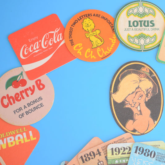 Vintage 1960s Mixed Beer Mats / Drinks Mats / Coasters .