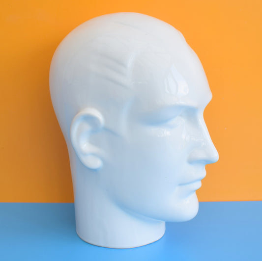 Vintage 1980s Ceramic Display Head - Shop Retail - Man