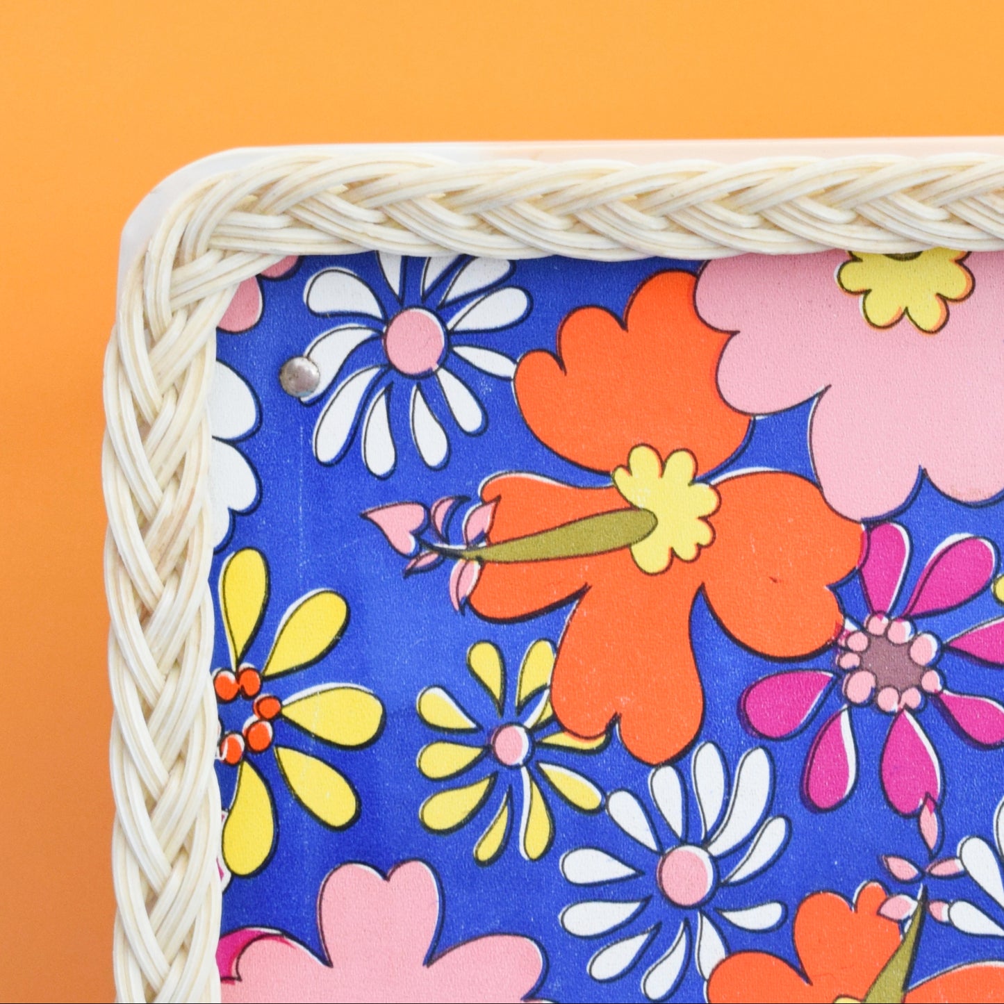 Vintage 1960s Folding Garden Table - Flower Power - Purple by Vintage