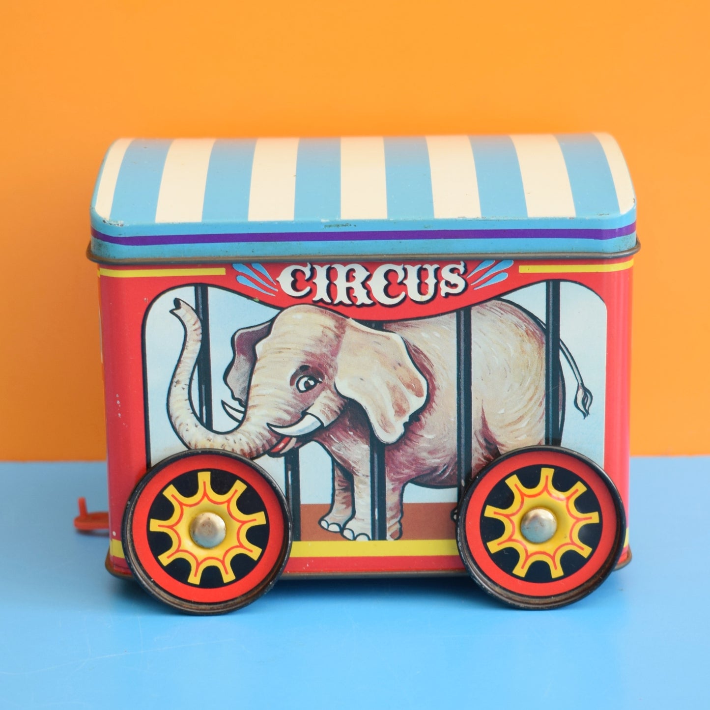 Vintage 1970s Metal Circus Train Tin - Cadbury's