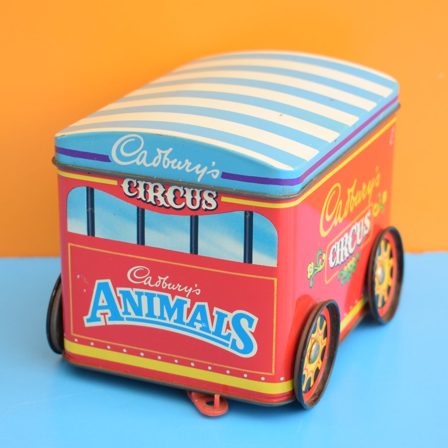Vintage 1970s Metal Circus Train Tin - Cadbury's
