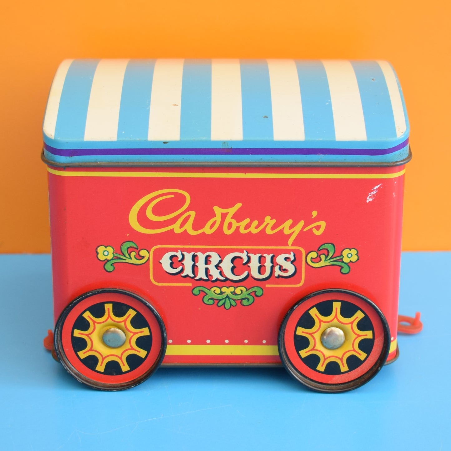 Vintage 1970s Metal Circus Train Tin - Cadbury's