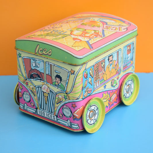 Vintage 1980s Ice Cream Van Tin - Wheels by Pineapple Retro