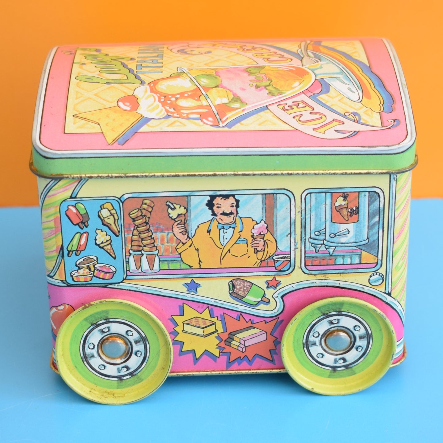 Vintage 1980s Ice Cream Van Tin - Wheels