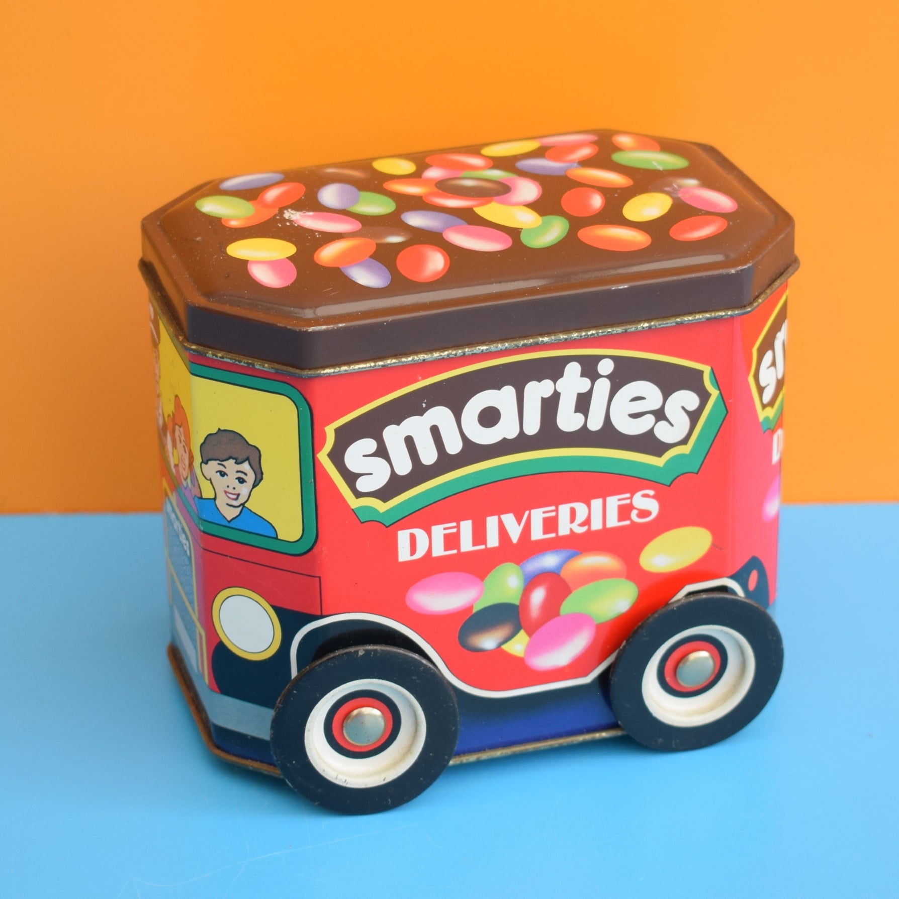 Vintage 1980s Delivery Van Tin -Smarties by Pineapple Retro