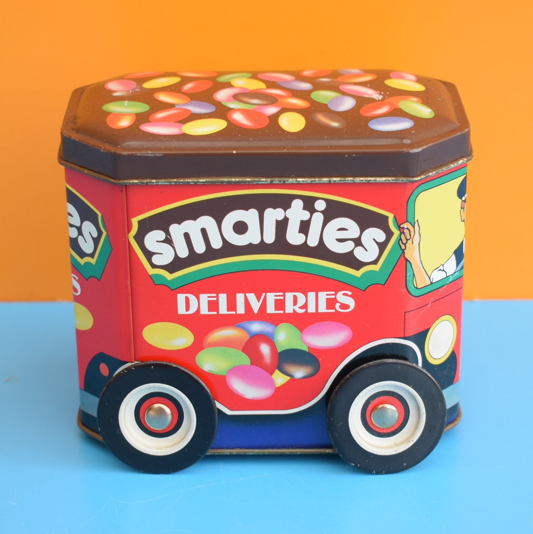 Vintage 1980s Delivery Van Tin -Smarties by Pineapple Retro