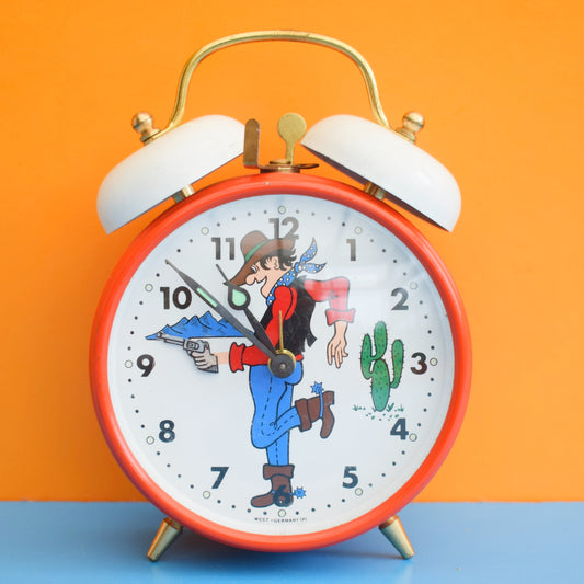 Vintage 1980s Cowboy Alarm Clock - Moving by Vintage