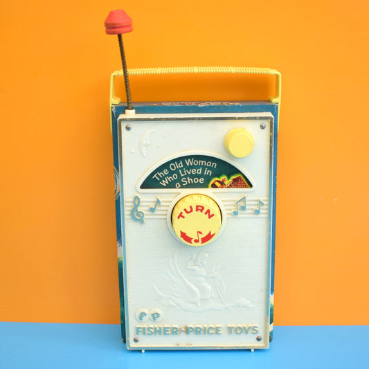 Vintage 1960s Fisher Price Music Box Tv Radio - Shoe Woman