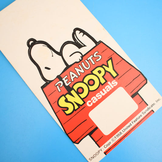 Vintage 1960s Peanuts Snoopy Casuals Paper Advertising