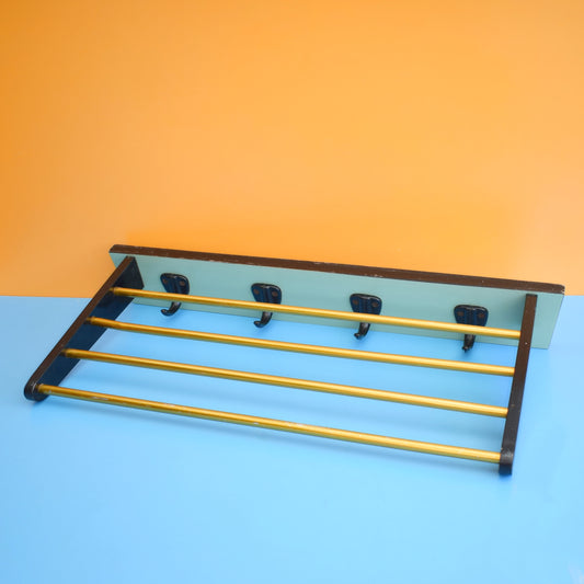 Vintage 1960s Wall Hook Rack - Formica by Vintage