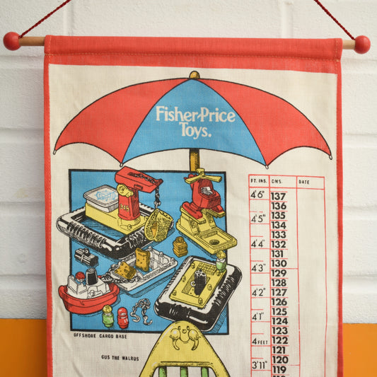 Vintage 2009 Fabric Height Chart - Fisher Price by Vintage