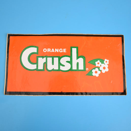 Vintage 1970s Orange Crush Large Sticker - Unused