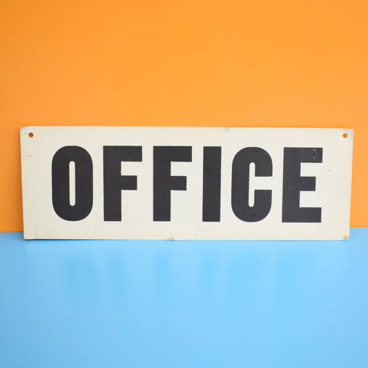 Vintage 1960s Monochrome Card Office Sign by Pineapple Retro