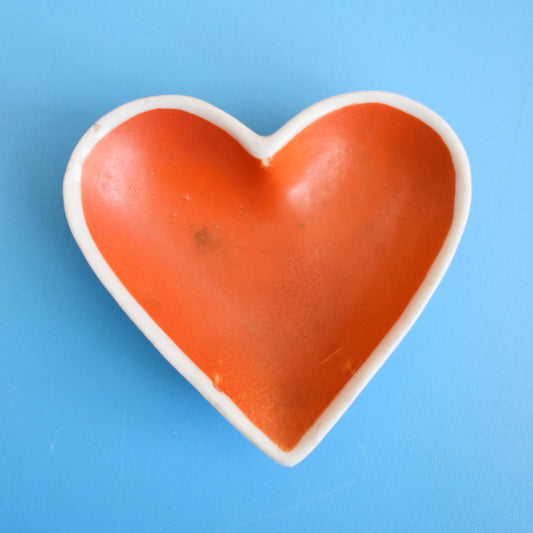 Vintage 1960s Ceramic Pin Dish - Red Heart - Germany by Pineapple Retro
