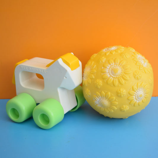 Vintage 1980s Playskool Wee Horse / Flower Jingle Ball by Pineapple Retro