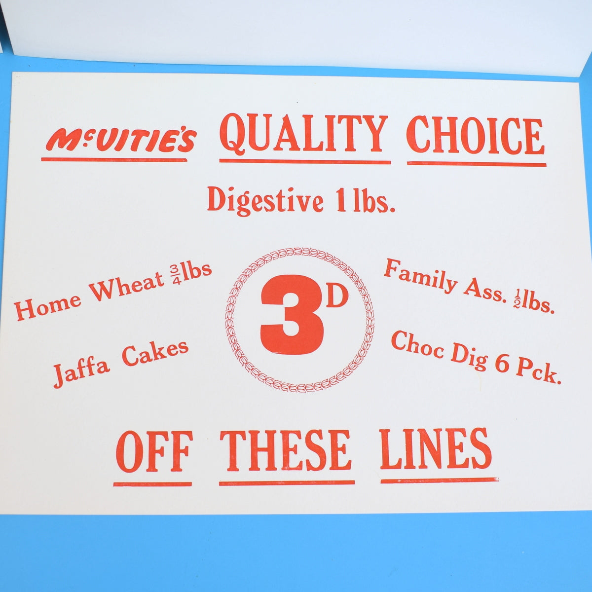 Vintage 1960s Shop Advertising Biscuit Signs - Mc Vitie's