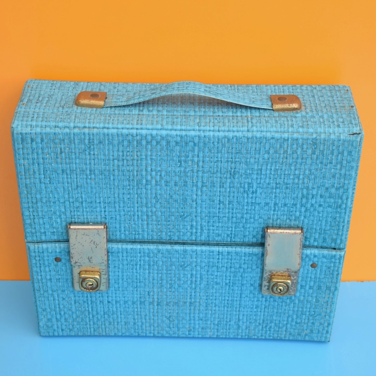 Vintage 1970s Cassette / Storage Case - Teal by Vintage