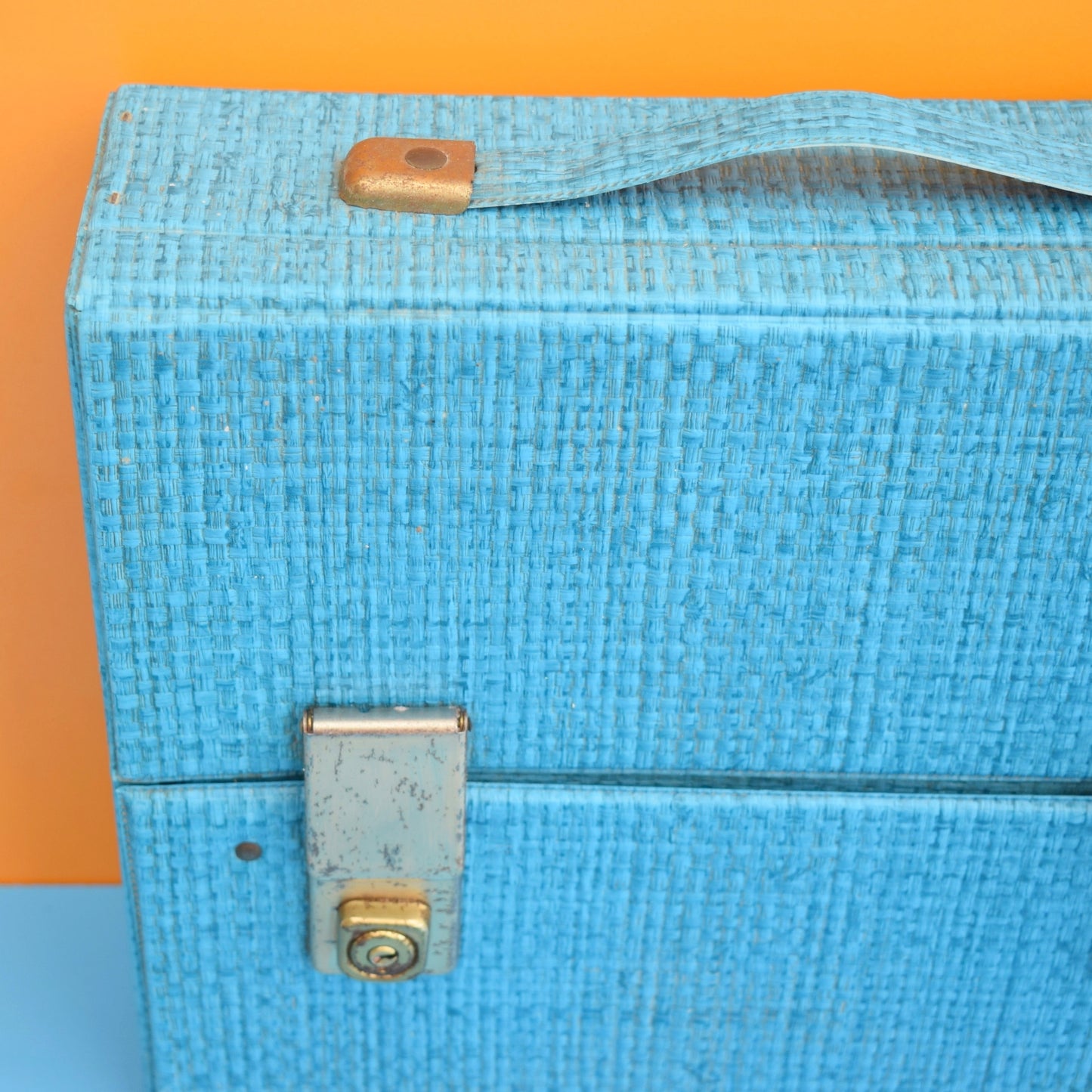 Vintage 1970s Cassette / Storage Case - Teal by Vintage
