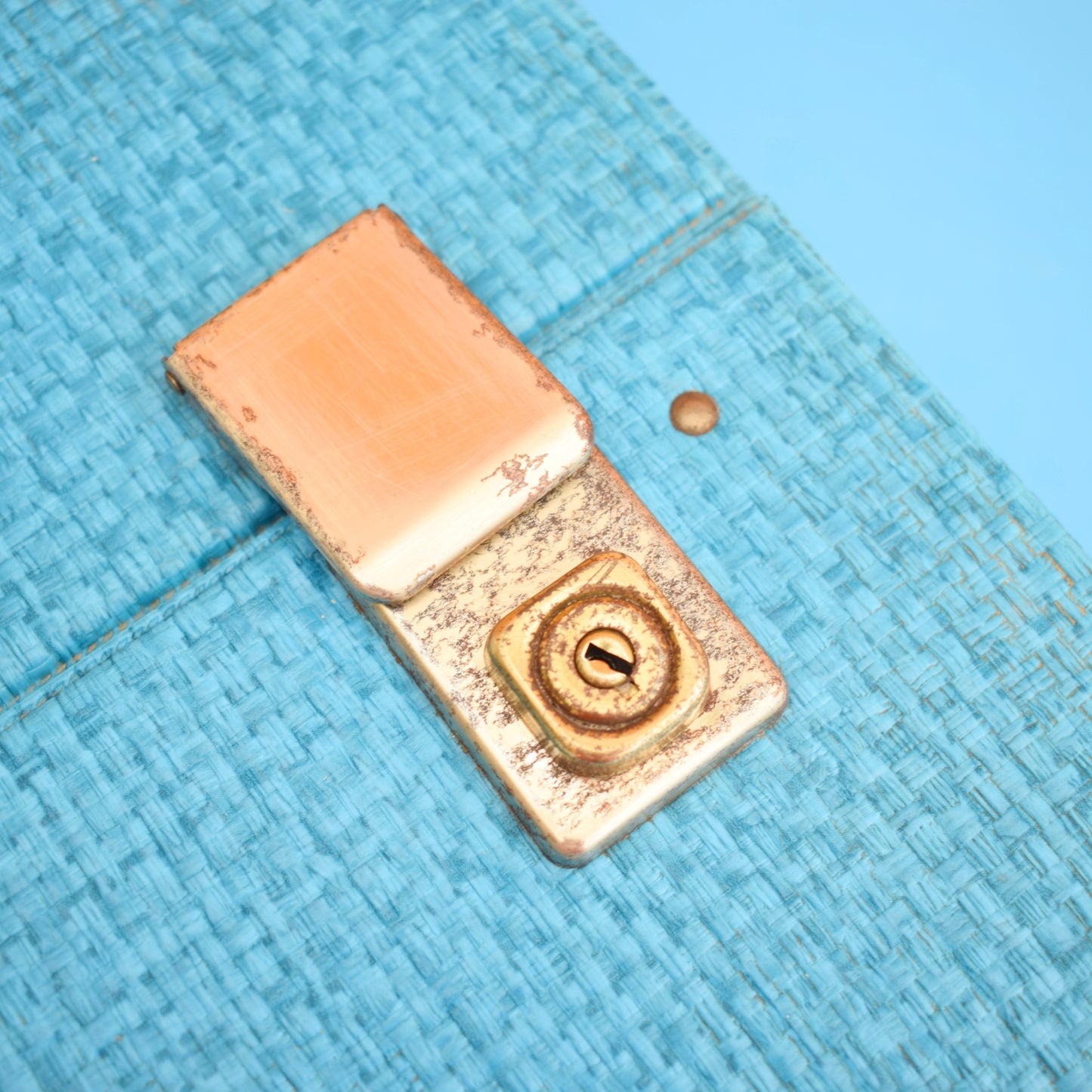 Vintage 1970s Cassette / Storage Case - Teal by Vintage