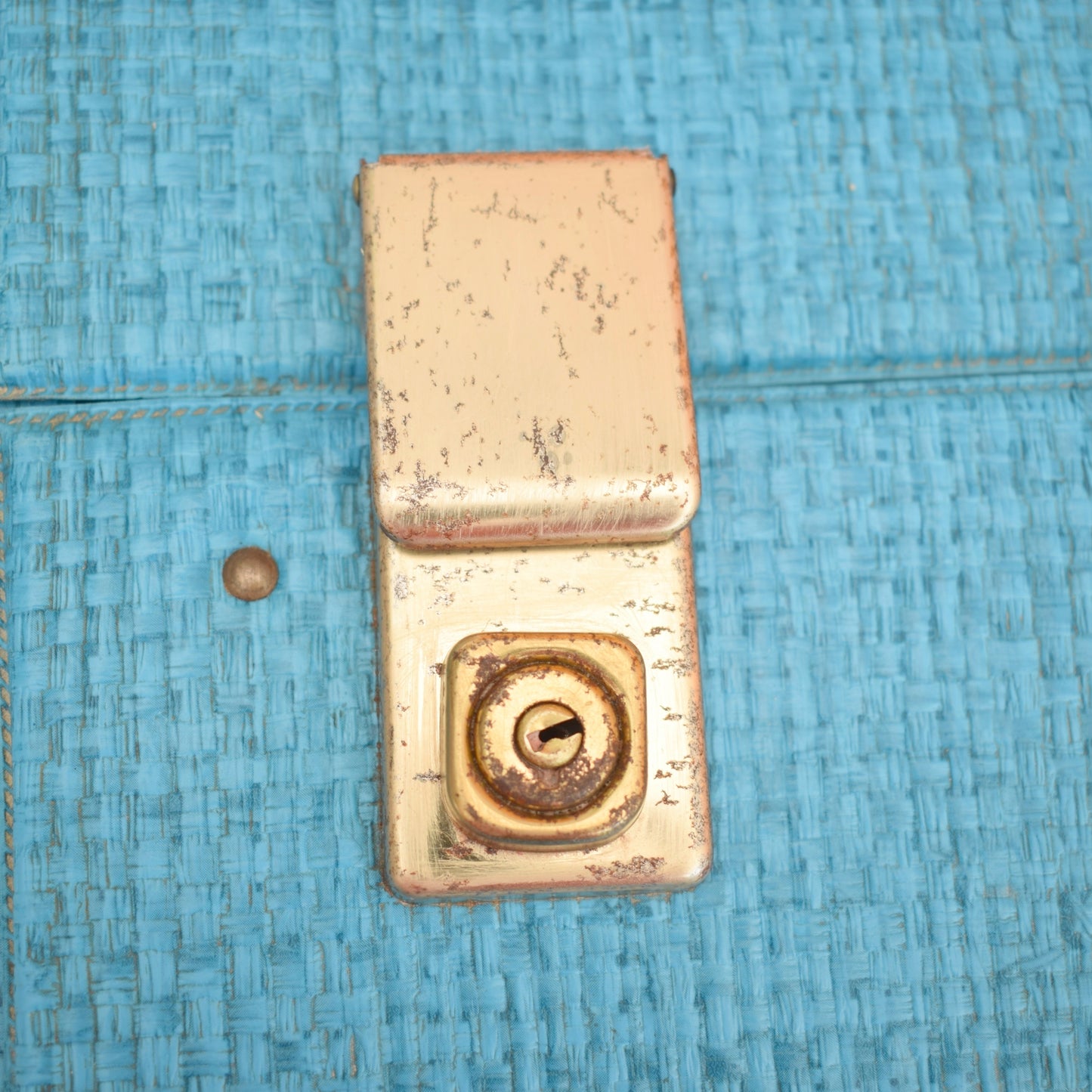Vintage 1970s Cassette / Storage Case - Teal by Vintage