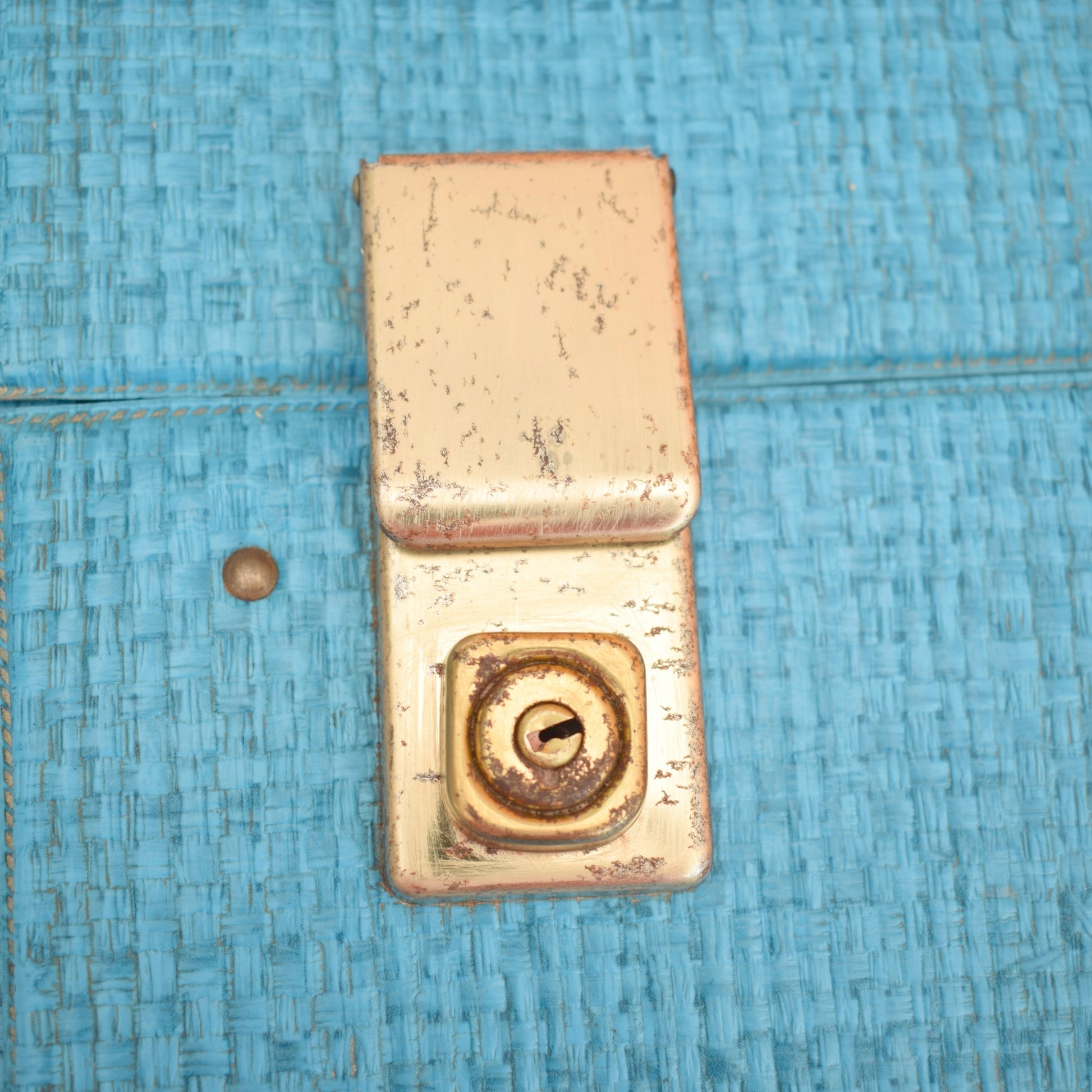 Vintage 1970s Cassette / Storage Case - Teal by Vintage
