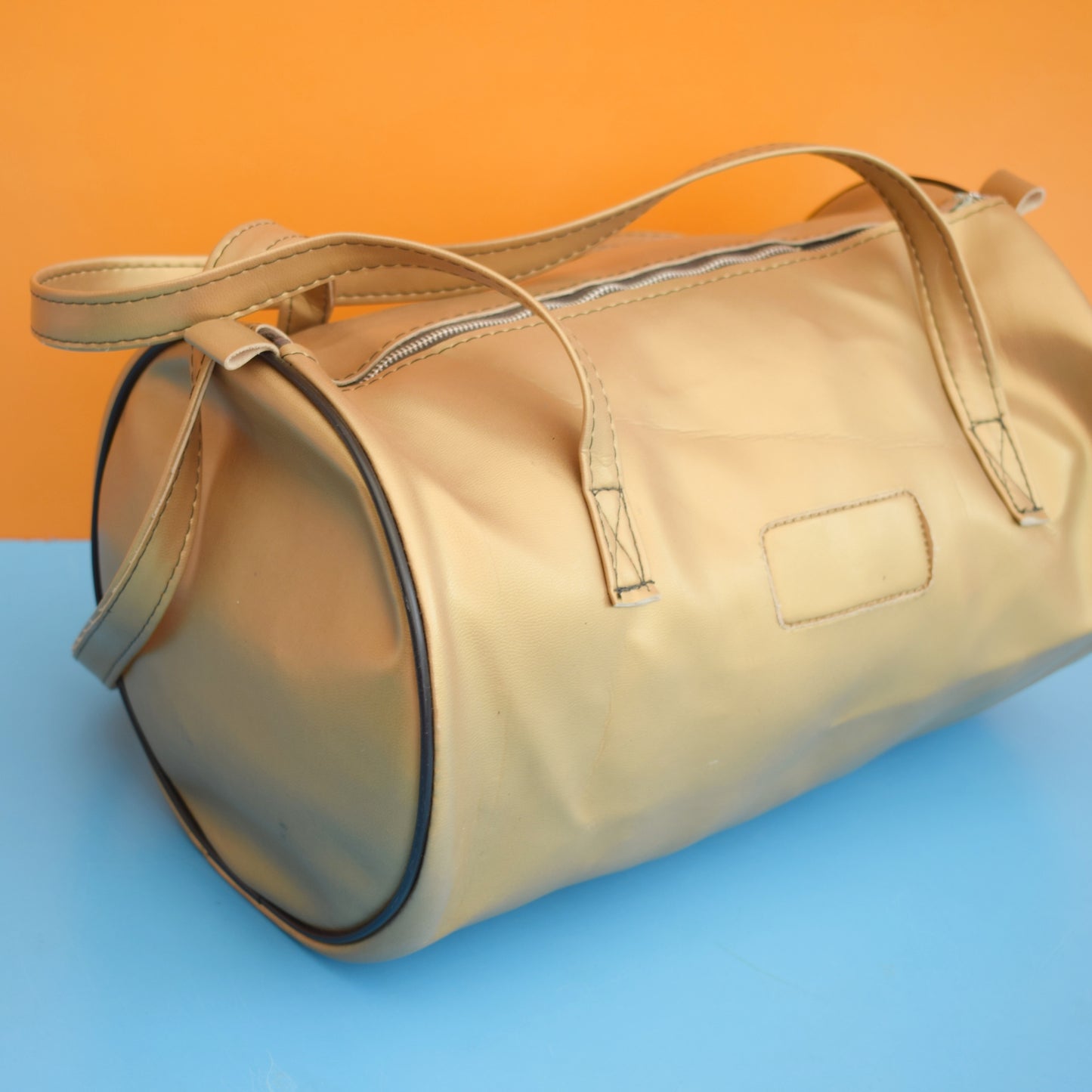 Vintage 1980s Gold Small Sports Bag