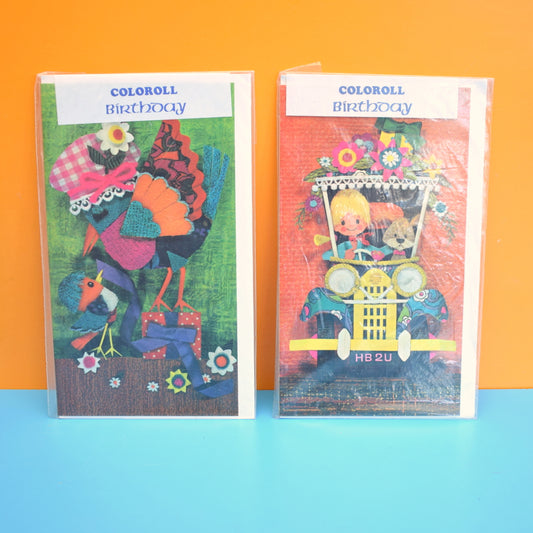 Vintage 1970s Greeting Card - Collage Style - Coloroll