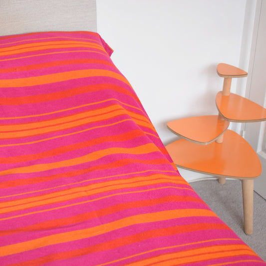 Vintage 1960s Bedspread - Fuschia & Orange by Vintage